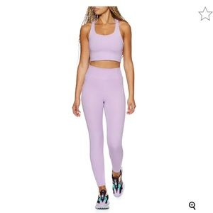 Girlfriend Collective Lilac Paloma Bra High-Waist 7/8 Legging Set Small NWOT